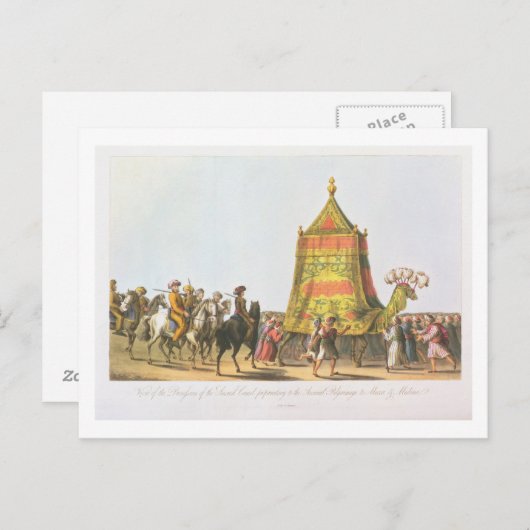 Uitzicht van de Processie van het Sacred Camel pre Briefkaart (Voorkant / Achterkant)