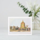 Uitzicht van de Processie van het Sacred Camel pre Briefkaart (Staand voorkant)