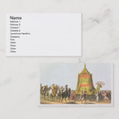 Uitzicht van de Processie van het Sacred Camel pre Visitekaartje (Voorkant / Achterkant)