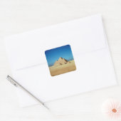 Uitzicht van de Pyramiden Vierkante Sticker (Envelop)