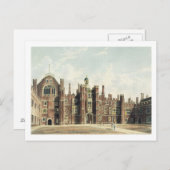 Uitzicht van de Quadrangle in Hampton Court Palace Briefkaart (Voorkant / Achterkant)