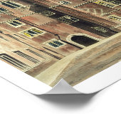 Uitzicht van de Quadrangle in Hampton Court Palace Poster (Hoek)