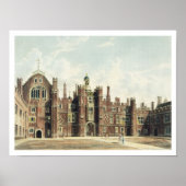 Uitzicht van de Quadrangle in Hampton Court Palace Poster (Voorkant)