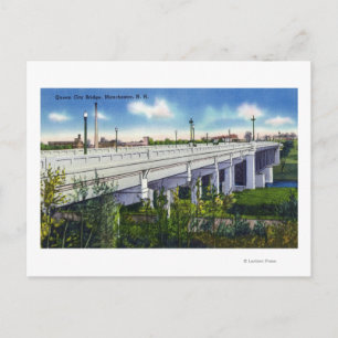 Uitzicht van de Queen City Bridge Briefkaart