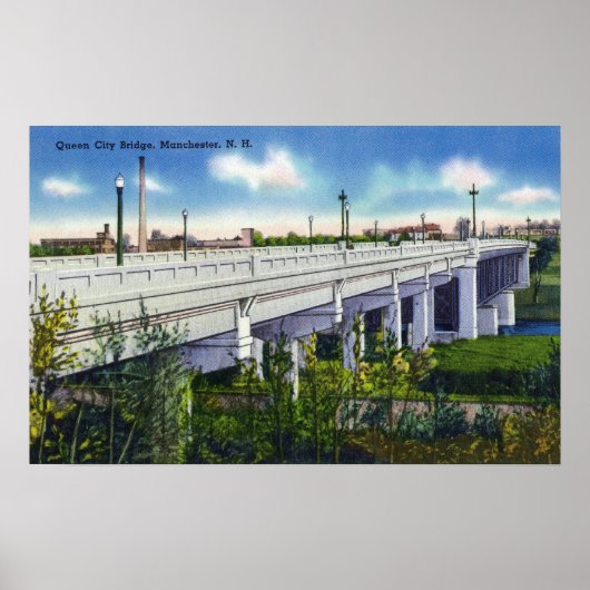 Uitzicht van de Queen City Bridge Poster (Voorkant)