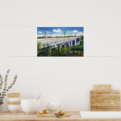 Uitzicht van de Queen City Bridge Poster (Keuken)