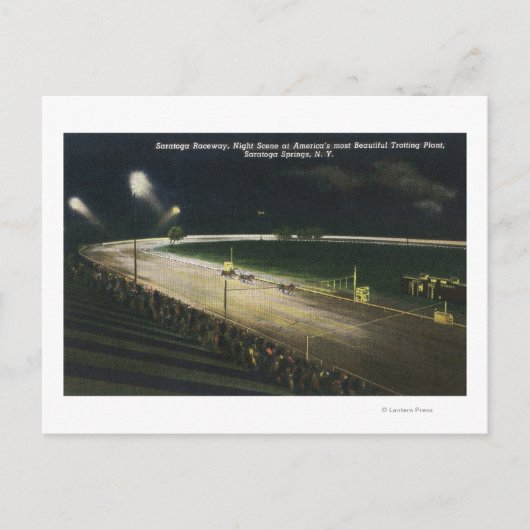 Uitzicht van de Raceway bij nacht Briefkaart (Voorkant)