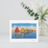 Uitzicht van de Rainbow Sailboat Fleet Briefkaart (Staand voorkant)