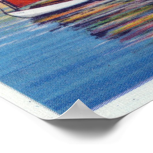 Uitzicht van de Rainbow Sailboat Fleet Poster (Hoek)