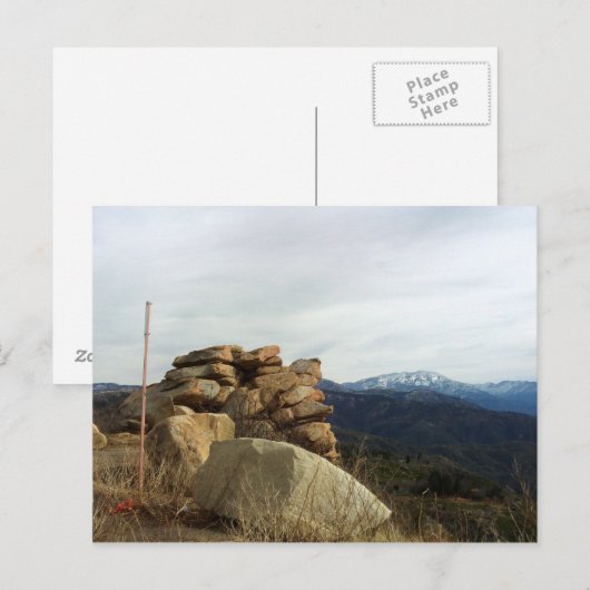 Uitzicht van de rand van de wereldweg briefkaart (Voorkant / Achterkant)