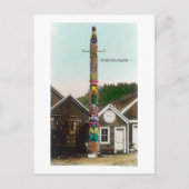 Uitzicht van de Raven Totempole Wrangell, AK Briefkaart (Voorkant)
