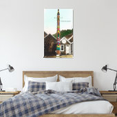 Uitzicht van de Raven Totempole Wrangell, AK Canvas Afdruk (Insitu (Slaapkamer))