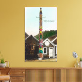 Uitzicht van de Raven Totempole Wrangell, AK Canvas Afdruk (Insitu (Woonkamer))