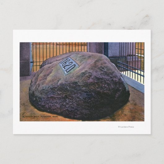 Uitzicht van de Real Plymouth Rock Briefkaart (Voorkant)