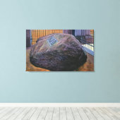 Uitzicht van de Real Plymouth Rock Canvas Afdruk (Insitu (Houten vloer))