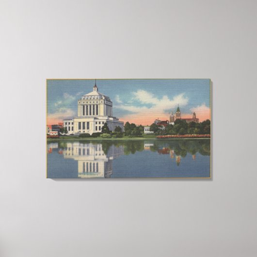Uitzicht van de rechtbank van Alameda Canvas Afdruk (Voorkant)
