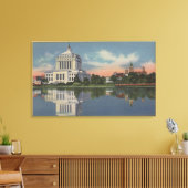 Uitzicht van de rechtbank van Alameda Canvas Afdruk (Insitu (Woonkamer))