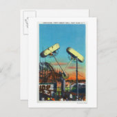 Uitzicht van de regel van de lijn van de lijn van  briefkaart (Voorkant / Achterkant)