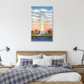 Uitzicht van de reuzenthermometer van Texaco Canvas Afdruk (Insitu (Slaapkamer))