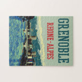 Uitzicht van de Rhône, Grenoble Frankrijk Legpuzzel (Horizontaal)