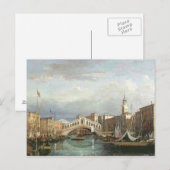 Uitzicht van de Rialto-brug in Venetië Briefkaart (Voorkant / Achterkant)