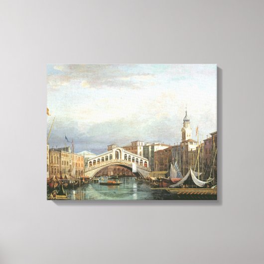 Uitzicht van de Rialto-brug in Venetië Canvas Afdruk (Voorkant)