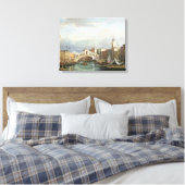 Uitzicht van de Rialto-brug in Venetië Canvas Afdruk (Insitu (Slaapkamer))