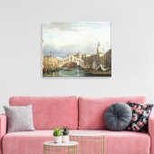 Uitzicht van de Rialto-brug in Venetië Canvas Afdruk (Insitu (Woonkamer))