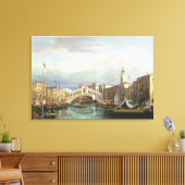 Uitzicht van de Rialto-brug in Venetië Canvas Afdruk (Insitu (Woonkamer))