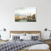 Uitzicht van de Rialto-brug in Venetië Canvas Afdruk (Insitu (Slaapkamer))