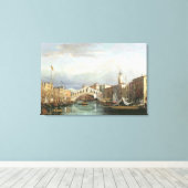 Uitzicht van de Rialto-brug in Venetië Canvas Afdruk (Insitu (Houten vloer))