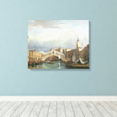 Uitzicht van de Rialto-brug in Venetië Canvas Afdruk (Insitu (Houten vloer))
