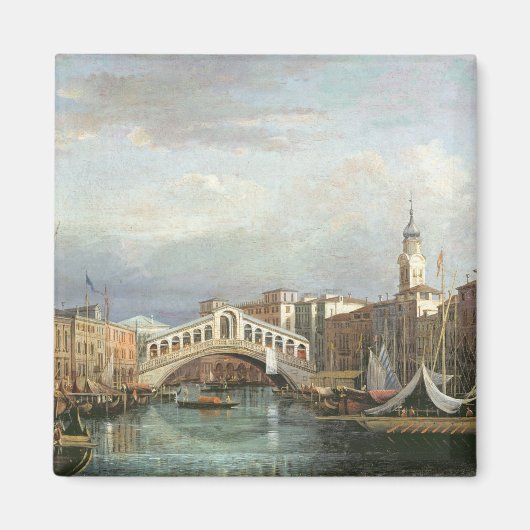 Uitzicht van de Rialto-brug in Venetië Magneet (Voorkant)