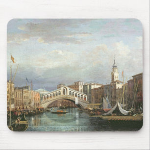 Uitzicht van de Rialto-brug in Venetië Muismat