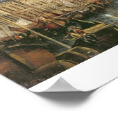 Uitzicht van de Rialto-brug in Venetië Poster (Hoek)
