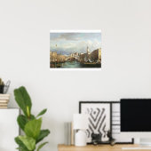 Uitzicht van de Rialto-brug in Venetië Poster (Thuiskantoor)