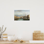 Uitzicht van de Rialto-brug in Venetië Poster (Keuken)