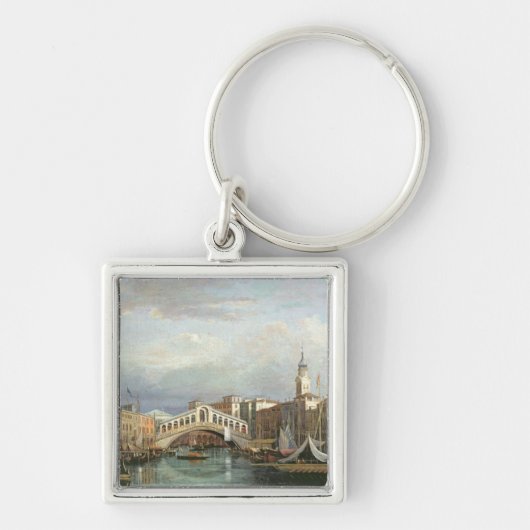 Uitzicht van de Rialto-brug in Venetië Sleutelhanger (Voorkant)
