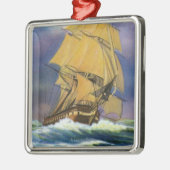 Uitzicht van de rigide grondwet, Oude ijronden Metalen Ornament (Links)