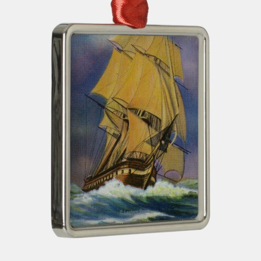 Uitzicht van de rigide grondwet, Oude ijronden Metalen Ornament (Rechts)