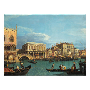 Uitzicht van de Riva degli Schiavoni Venetië Foto Afdruk