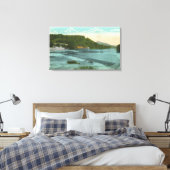 Uitzicht van de rivier de Chenango en de dam Canvas Afdruk (Insitu (Slaapkamer))