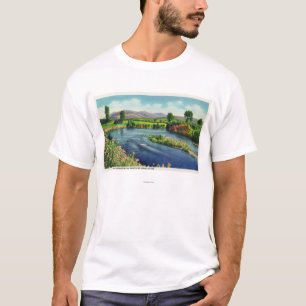 Uitzicht van de rivier de Israël en de presidenti T-shirt