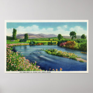 Uitzicht van de rivier de Israël en de presidentië Poster