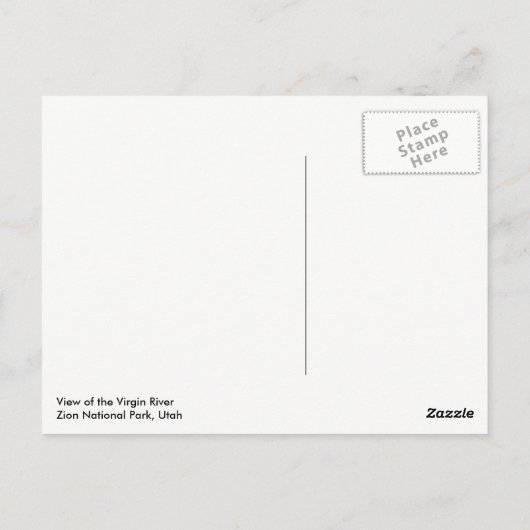 Uitzicht van de rivier de Maagd 1 Briefkaart (Achterkant)