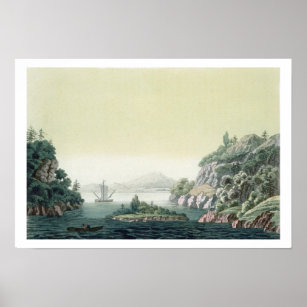 Uitzicht van de rivier de Potomac nabij de berg Ve Poster