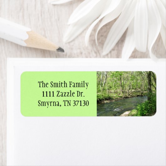 Uitzicht van de rivier etiket (Insitu)