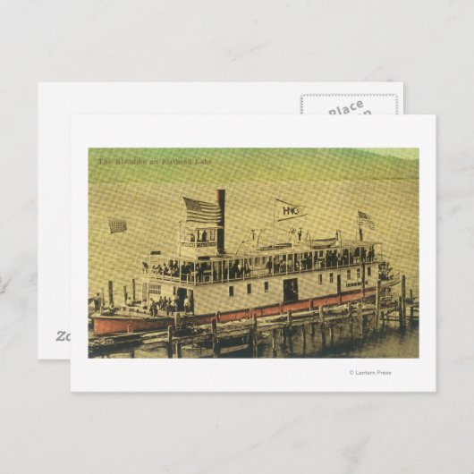 Uitzicht van de rivierbreedte Klondike Briefkaart (Voorkant / Achterkant)