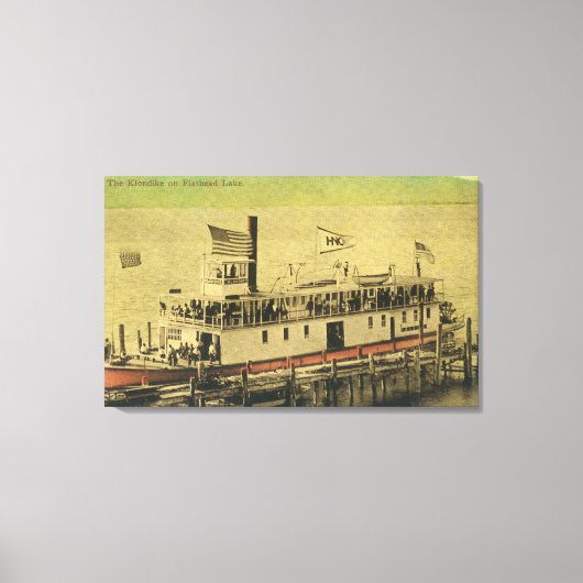 Uitzicht van de rivierbreedte Klondike Canvas Afdruk (Voorkant)