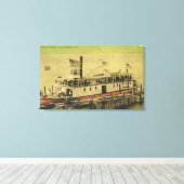 Uitzicht van de rivierbreedte Klondike Canvas Afdruk (Insitu (Houten vloer))